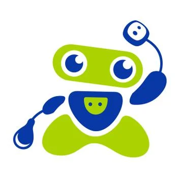 Robot logo Stock Illustration