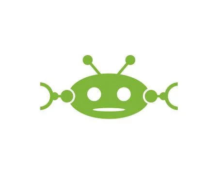 Robot logo template vector icon Stock Illustration