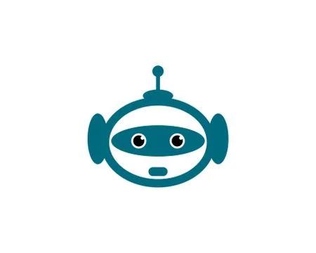 Robot logo template vector icon Stock Illustration