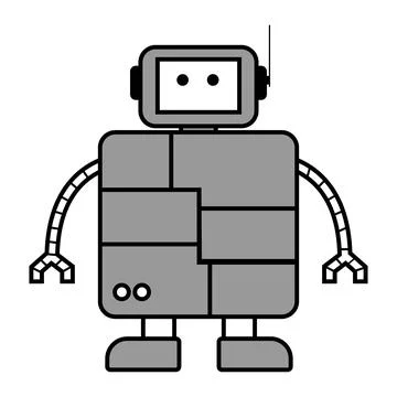 Robot logo vector illustration Stock Illustration