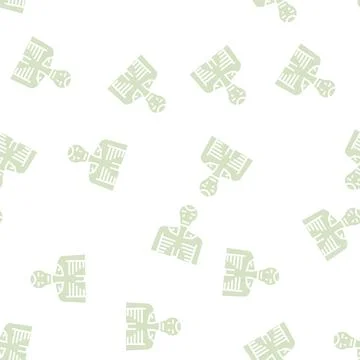 Robot machine glyph seamless pattern Illustrazione stock