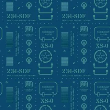 Robot machine metal pattern Stock Illustration