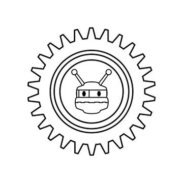 Robot machine technology Stock Illustration