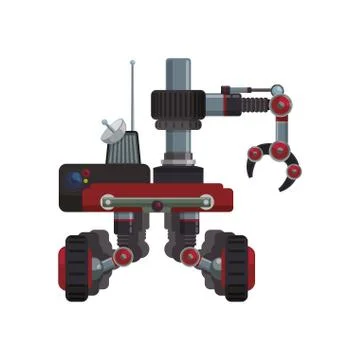 Robot machine technology 库存插图