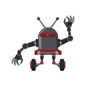 Robot machine technology 库存插图