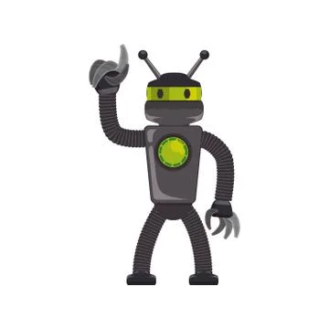 Robot machine technology 库存插图