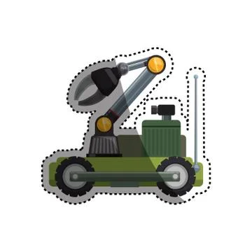 Robot machine technology 库存插图