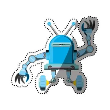 Robot machine technology Stock Illustration
