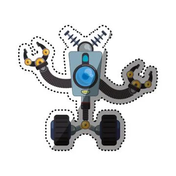 Robot machine technology Stock Illustration