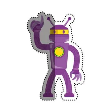 Robot machine technology 库存插图