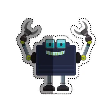 Robot machine technology イラスト素材