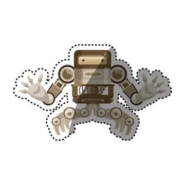 Robot machine technology イラスト素材