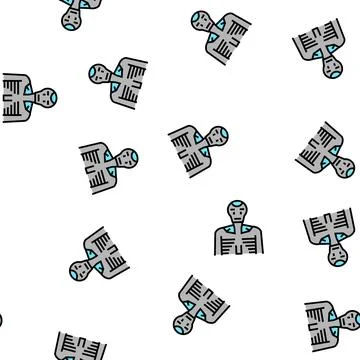 Robot machine vector seamless pattern Stock Illustration