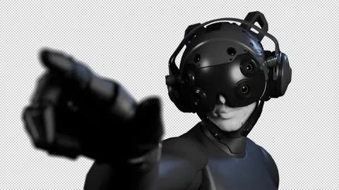 The robot makes an approving gesture with its index finger Stock Footage 279551176