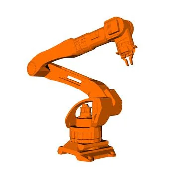 Robot manipulator. assembler or welder. Stock Illustration