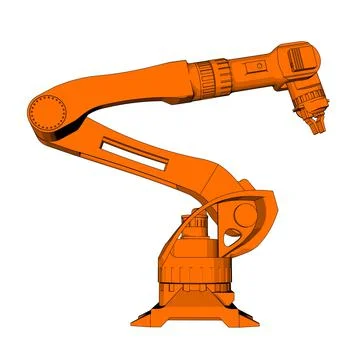 Robot manipulator. assembler or welder. Stockillustratie