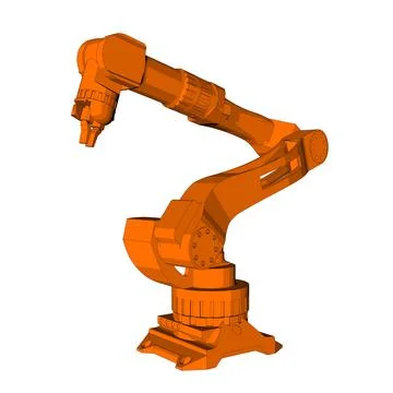 Robot manipulator. assembler or welder. Stockillustratie