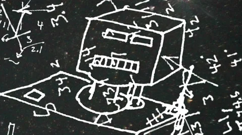 Robot math Stock Footage 33528287