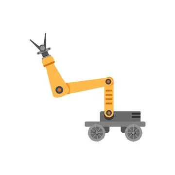 Robot with mechanical hand to automatically work イラスト素材