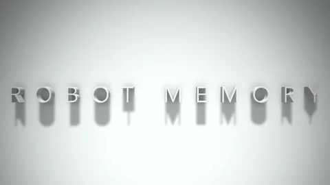 robot memory 3D title animation white te... | Stock Video | Pond5