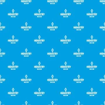 Robot metal pattern vector seamless blue Illustrazione stock