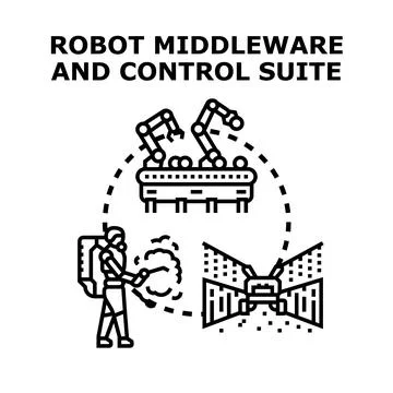 Robot middleware and control suite for automation solutions Stock Illustration