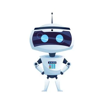 Robot modern technologies android drone isolated Stock Illustration