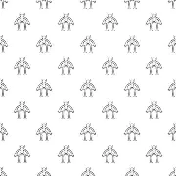Robot monkey pattern vector seamless Stock Illustration