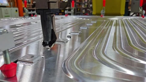 Robot mounted flow drill screw operation, used to join two piece of metal Stock Footage 334646975