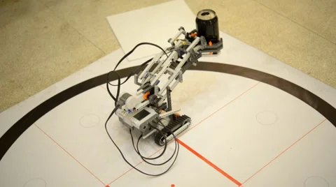 Robot move the beer can Stock Footage 42612919