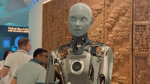 Robot in Museum Of Future 4 (Editorial) Video stock 328849561