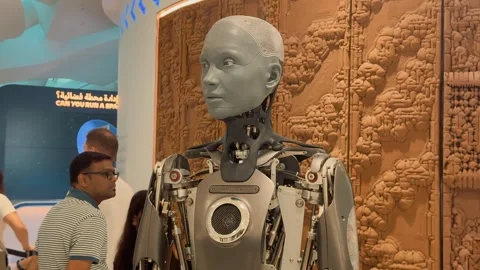 Robot in Museum Of Future 5 (Editorial) Video stock 328849548