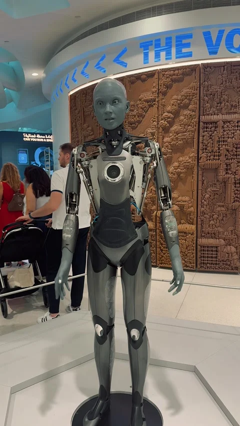 Robot in Museum Of Future 7 (Editorial) Vídeo Stock 328849565