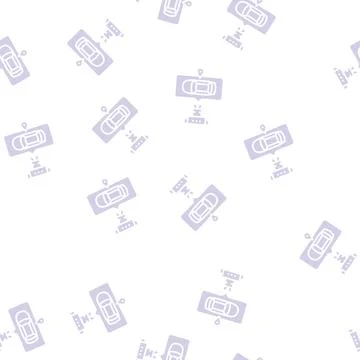 Robot navigation glyph seamless pattern Illustrazione stock