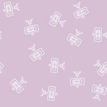 Robot navigation line seamless pattern Illustrazione stock