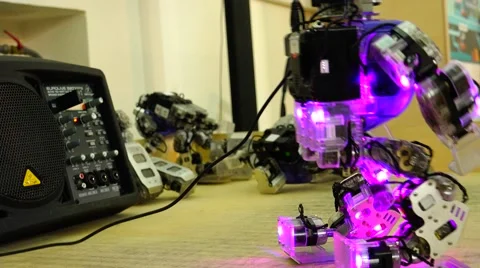 Robot. New technologies. AI. Dancing robot. Stock Footage 50283681