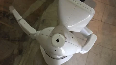 Robot. New technologies.  AI. Robot girlfriend talker. Stock Footage 50229639