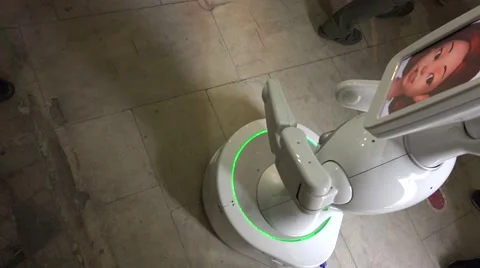 Robot. New technologies.   AI. Robot girlfriend talker. Stock Footage 50229890