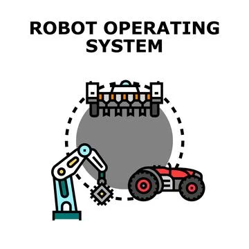 Robot operating system managing industrial automation and ai イラスト素材