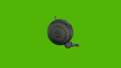 Robot Orb Flying Green Screen Animation 4k Rendering Stock Footage 263690204