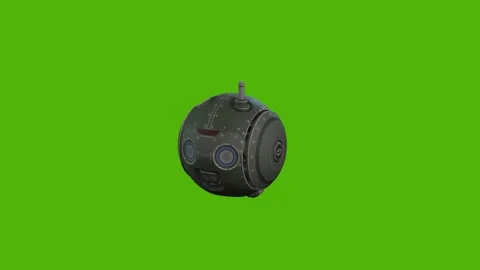 Robot Orb Getting Hit Front Green Screen Animation 4k Rendering Stockbeeldmateriaal 263690234