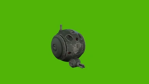 Robot Orb Getting Hit Left Green Screen Animation 4k Rendering 動画素材 263690235