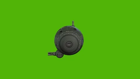 Robot Orb Getting Hit Left Green Screen Animation 4k Rendering Stock Footage 263690238