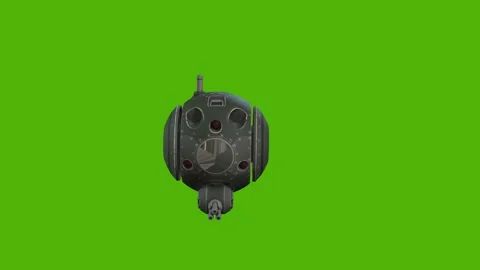 Robot Orb Getting Hit Left Green Screen Animation 4k Rendering Stockbeeldmateriaal 263690243