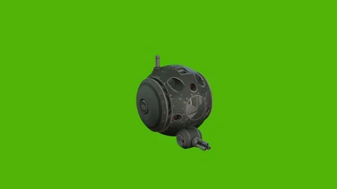 Robot Orb Getting Hit Right Green Screen Animation 4k Rendering 動画素材 263690246