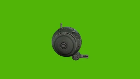 Robot Orb Getting Hit Side Green Screen Animation 4k Rendering Stock-Footage 263690258