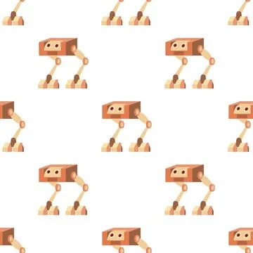 Robot ostrich pattern seamless vector 스톡 일러스트
