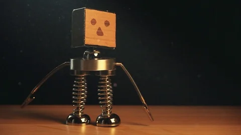 Robot paper face molecule dynamic Stock Footage 94175242