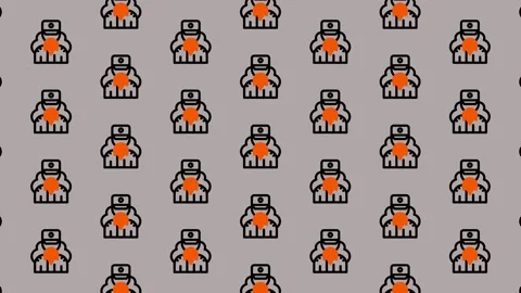 Robot Pattern Animation - Seamless Loop for Tech Backgrounds. Stock Footage 325381764