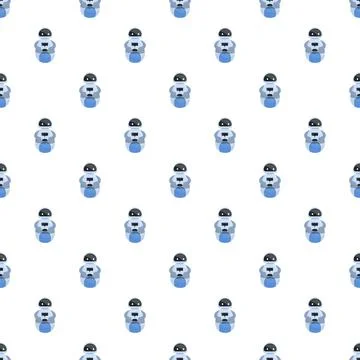 Robot pattern forming seamless technology background Stock Illustration